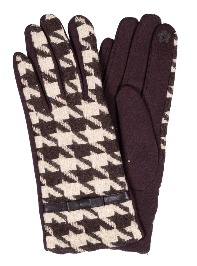 6 Paar Damenhandschuhe Hahnentritt