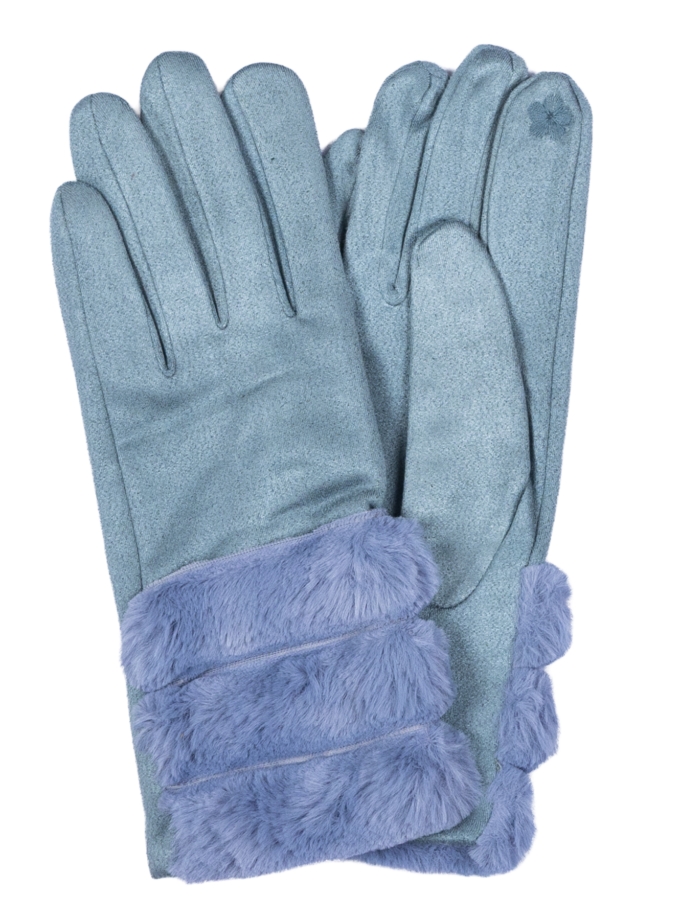 12 Paar Damenhandschuhe farblich sortiert