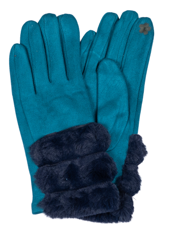 12 Paar Damenhandschuhe farblich sortiert