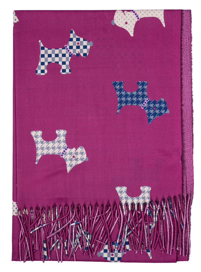 12 Stück Schal Herbst/Winter Terriermotiv