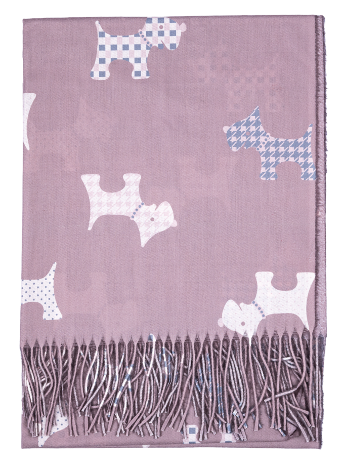 12 Stück Schal Herbst/Winter Terriermotiv