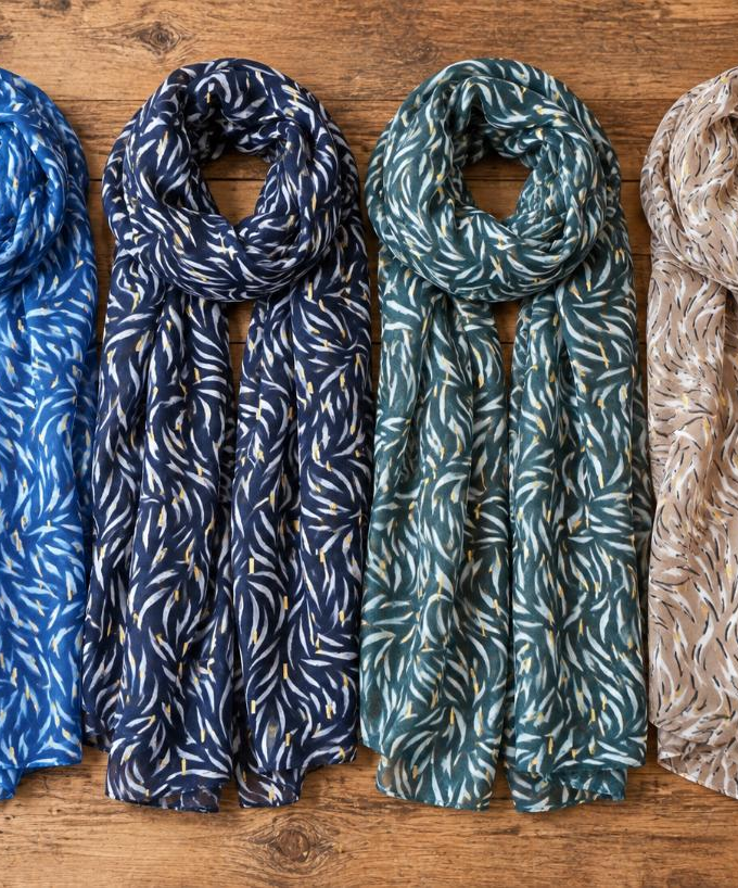 6 Stück Herbstschal Glittery sortiert